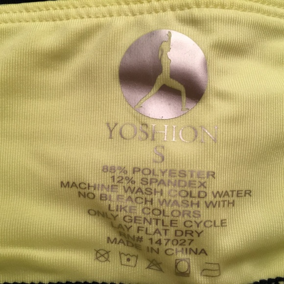 Yoshion Yoga Pants Navy/Lime Small NWT - Picture 5 of 6